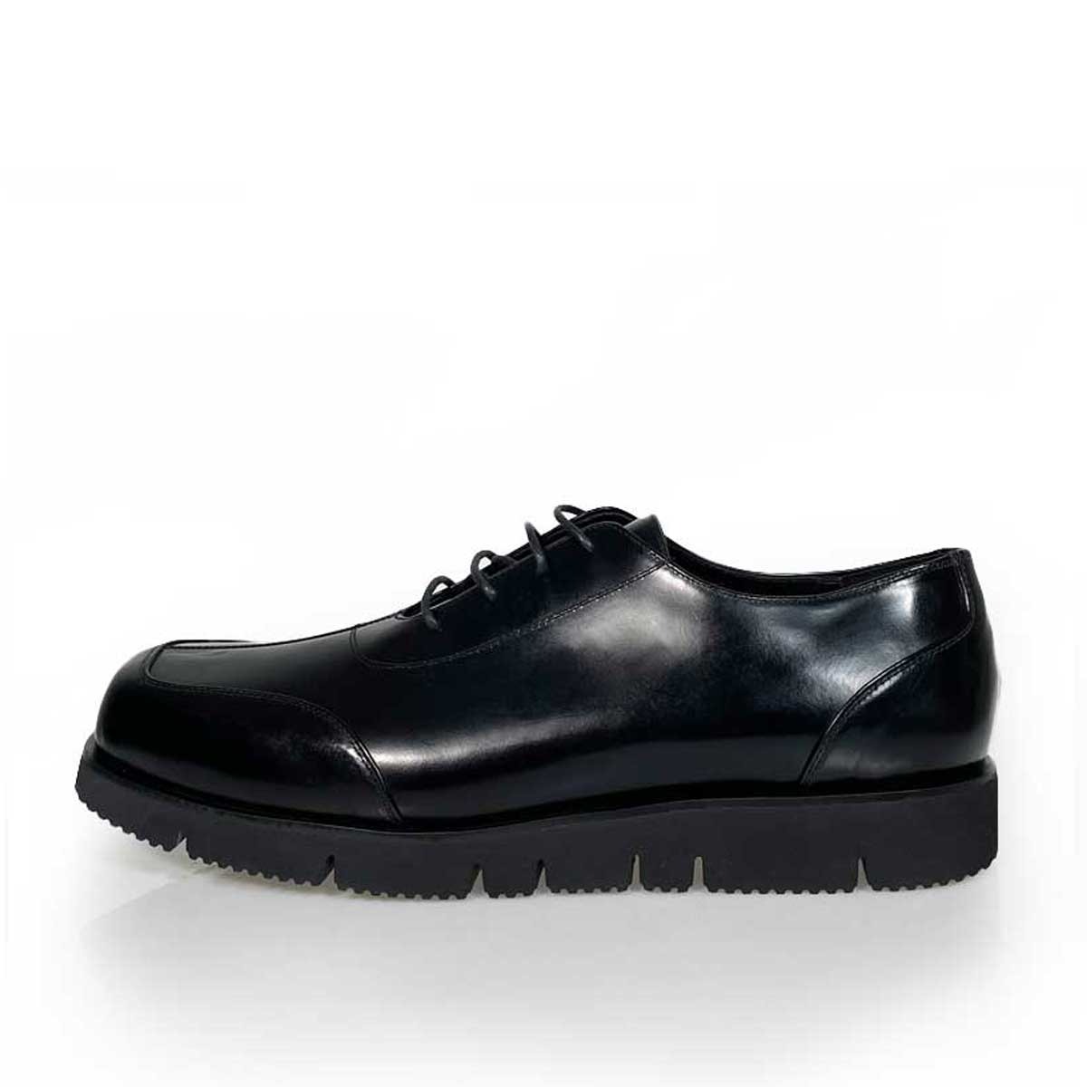 [MENS] LONDON lace-up platform loafers (Black)