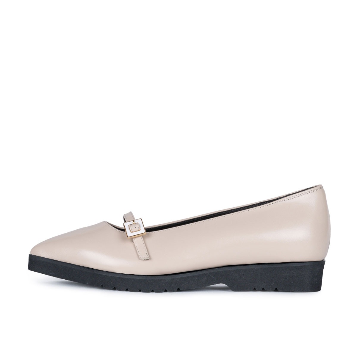 BELLA mary-jane flat shoes (Ivory)