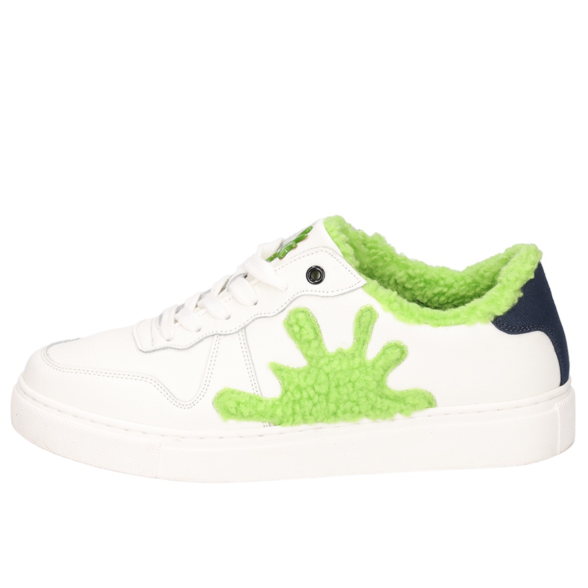 UNISEX sana sneakers(White*Yellowgreen)